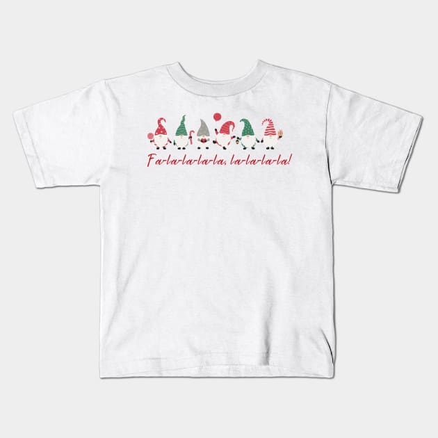 Fa la la gnome christmas Kids T-Shirt by Beyond TShirt